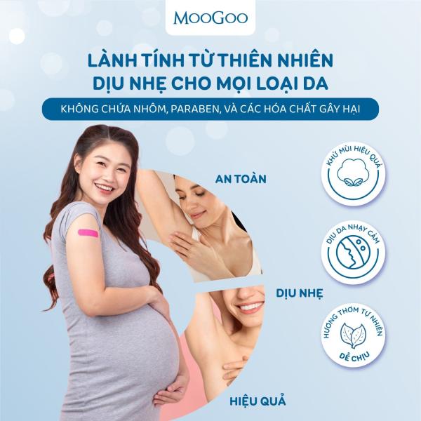 Lăn khử mùi lành tính cho mẹ bầu - hương chanh tự nhiên Moogoo