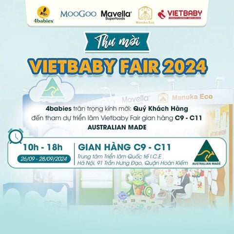 Thư mời tham gia triển lãm Vietbaby Fair 2024 tại gian hàng Moogoo